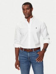 Polo Ralph Lauren Koszula Bsr 710772290 Biały Custom Fit. Białe koszule Polo Ralph Lauren, m, bez wzorów, z bawełny, bez kołnierzyka, bez ramiączek. Za 509.99 zł.