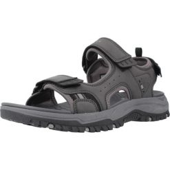 Sandały SKECHERS PREWITT Czarny. Czarne sandały Skechers, z materiału, bez zapięcia. Za 203.99 zł.