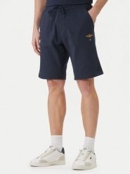 Aeronautica Militare Szorty sportowe 261BF0032UF00674 Granatowy Regular Fit. Niebieskie krótkie spodenki sportowe Aeronautica Militare, m, bez wzorów, z bawełny. Za 359.99 zł.