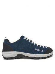 Alpina Trekkingi Diamond 636H-2 Granatowy. Niebieskie buty trekkingowe Alpina, bez wzorów, ze skóry, bez zapięcia. Za 259.99 zł.