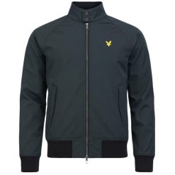 Kurtka Lyle & Scott Softshell Harrington. Czarne kurtki LYLE AND SCOTT, xl, bez wzorów, z bawełny, bez kaptura. Za 579.05 zł.