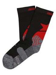 Zimtstern Skarpety sportowe "Techsockz MTB Performance" w kolorze czarno-szaro-czerwonym rozmiar: 40-43. Czarne odzież kompresyjna Zimtstern, bez wzorów, z materiału. Za 43.88 zł.