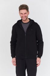GUESS Czarna bluza rozpinana Aldwin Zip. Czarne bluzy Guess, l, z aplikacjami, bez kaptura. W wyprzedaży za 359.99 zł.