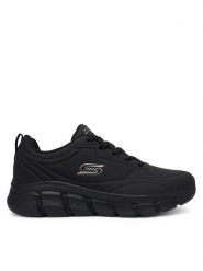 Skechers Sneakersy Bobs B Flex 118110 BBK Czarny. Czarne buty sportowe casual Skechers, bez wzorów, ze skóry, bez zapięcia. Za 189.99 zł.