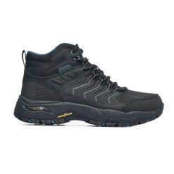 Buty trekkingowe męskie SKECHERS ARCH FIT DAWSON skóra. Czarne trekkingi Skechers, bez wzorów, ze skóry, bez zapięcia. Za 408.00 zł.