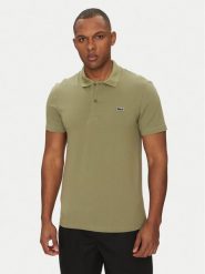 Lacoste Polo DH5522 Khaki Regular Fit. Brązowe koszulki polo LACOSTE, m, bez wzorów, z syntetyku, bez kołnierzyka, bez ramiączek. Za 259.99 zł.