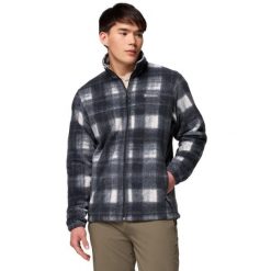Polar turystyczny męski Steens Mountain Printed Jacket. Czarne bluzy z polaru Columbia, m, bez wzorów, z polaru, bez kaptura. Za 249.99 zł.