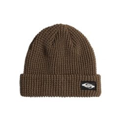 Czapka z mankietem dla Mężczyzn TOFINO Brązowy. Brązowe czapki zimowe Quiksilver, z aplikacjami, z materiału. Za 159.00 zł.