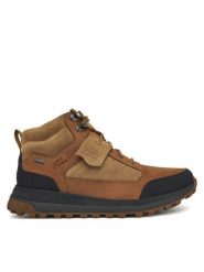 Clarks Trekkingi ATL TrekHi GTX 26184483 Brązowy. Brązowe trekkingi Clarks, bez wzorów, z nubiku, bez zapięcia. Za 599.99 zł.