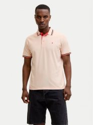Jack & Jones Polo Paulos 12136668 Pomarańczowy jasny Regular Fit. Brązowe koszulki polo Jack & Jones, m, bez wzorów, z bawełny, bez kołnierzyka, bez ramiączek. Za 149.99 zł.