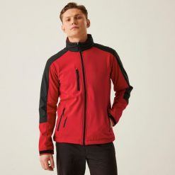 Softshell roboczy męski Hydroforce z kapturem. Czerwone kurtki softshell Regatta, m, bez wzorów, z softshellu, z kapturem. Za 349.99 zł.