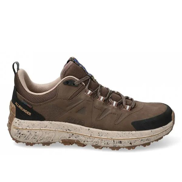 Buty trekkingowe Allrounder X-Tire-Tex. Brązowe buty turystyczne ALLROUNDER, bez wzorów, z gumy, bez zapięcia, trekkingowe. Za 695.50 zł.