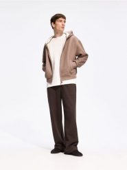Bluza z kapturem - beżowy. Brązowe bluzy z kapturem Reserved, l, bez wzorów, z bawełny, z kapturem. Za 139.99 zł.
