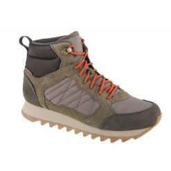 Męskie Buty Turystyczne Alpine Chamois Leather Mid Cut. Zielone buty turystyczne Merrell, bez wzorów, bez zapięcia. Za 660.99 zł.
