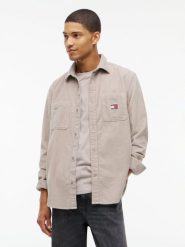Tommy Jeans koszula z sztruksu Mężczyźni Comfort Fit Bawełna (100%) szary, XL. Szare koszule Tommy Jeans, m, bez wzorów, z bawełny, bez kołnierzyka, bez ramiączek. Za 409.95 zł.