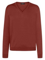 Maerz Muenchen Wełniany sweter w kolorze czerwonobrązowym rozmiar: 50. Brązowe swetry nierozpinane Maerz Muenchen, bez wzorów, z wełny, bez kołnierzyka, bez ramiączek. Za 217.99 zł.