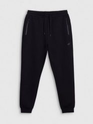 4F Spodnie dresowe joggery męskie - czarne L. Czarne joggery i bojówki 4F, na co dzień, l, bez wzorów, z dresówki, sportowe. Za 189.99 zł.