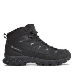 Trekkingi Karrimor. Czarne botki sznurowane Karrimor, bez wzorów, bez obcasa, bez zapięcia. Za 439.99 zł.