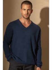 Perfect Cashmere Kaszmirowy sweter "Lorenzo" w kolorze granatowym rozmiar: XL. Niebieskie swetry nierozpinane Perfect Cashmere, xl, bez wzorów, z kaszmiru, bez kołnierzyka, bez ramiączek. Za 413.99 zł.