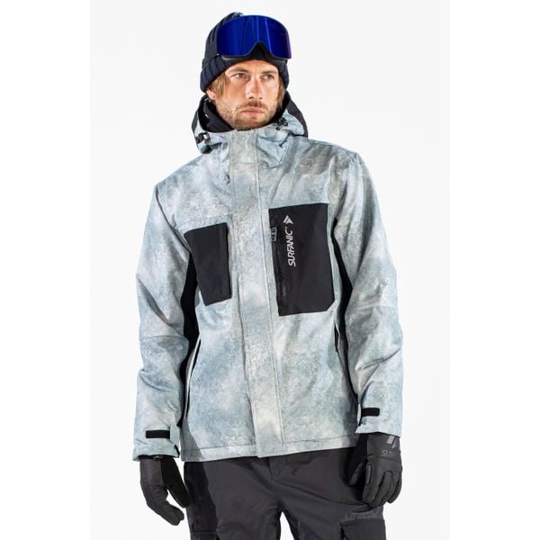 Kurtka Męska Snowboardowa SURFANIC STX 10.000 Avalanche Szara. Szare kurtki SURFANIC, m, bez wzorów, narciarskie. Za 999.99 zł.