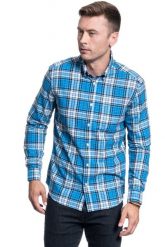 KOSZULA MĘSKA WRANGLER LS 1PKT BUTTON DOWN PARISIAN BLUE W5A3BMX96 112130022. Niebieskie koszule Wrangler, m, bez wzorów, bez kołnierzyka, bez ramiączek. Za 129.99 zł.