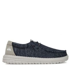 Półbuty Quiksilver. Niebieskie eleganckie półbuty Quiksilver, bez wzorów, bez obcasa, bez zapięcia. Za 179.99 zł.