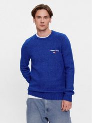 Tommy Jeans Sweter DM0DM17756 Niebieski Regular Fit. Niebieskie swetry rozpinane Tommy Jeans, m, bez wzorów, z jeansu, bez kołnierzyka, bez ramiączek. Za 149.99 zł.