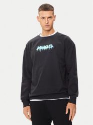 Hugo Bluza Logo 50514930 Czarny Regular Fit. Czarne bluzy Hugo, m, bez wzorów, z bawełny, bez kaptura. Za 339.99 zł.