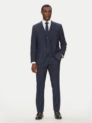 BOSS Garnitur Jeckson 50540768 Granatowy Regular Fit. Niebieskie garnitury Boss, m, bez wzorów, z wełny. Za 3,049.00 zł.