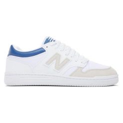 Buty do chodzenia męskie New Balance Lkc Bb480. Białe buty turystyczne New Balance, bez wzorów, z materiału, bez zapięcia, trekkingowe. Za 316.00 zł.