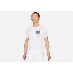 Koszulka sportowa męska Nike Air Jordan Futura. Białe t-shirty sportowe Nike, bez wzorów, bez ramiączek. Za 231.00 zł.