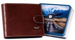 Portfel skórzany Peterson [DH] PTN 22305L-VT brązowy. Brązowe portfele Peterson, bez wzorów, ze skóry. Za 104.00 zł.