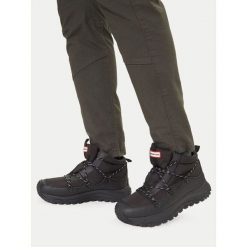 Trekkingi Hunter. Czarne buty trekkingowe Hunter, bez wzorów, bez zapięcia. Za 399.99 zł.