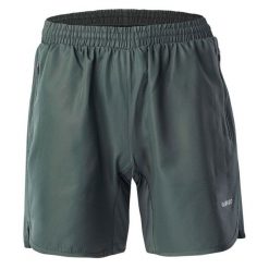 Spodenki męskie treningowe Hi-Tec Hicko - ciemnozielone, Rozmiar XL. Zielone buty treningowe Hi-tec, m, bez wzorów, z materiału. W wyprzedaży za 59.99 zł.