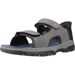 Sandały SKECHERS SLIP-INS TRESMEN-REECE Szary. Szare sandały Skechers, z syntetyku, bez zapięcia. Za 278.99 zł.