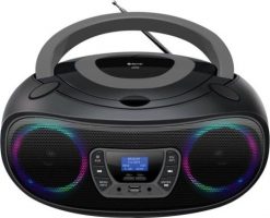 Radio CD Denver TDB-212GR, DAB+, DAB, FM, AUX, USB, Bluetooth, CD, Black, Grey. Czarne głośniki przenośne Denver. Za 293.99 zł.