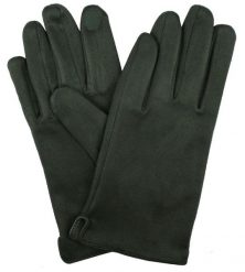 Miękkie i Delikatne Rękawiczki Męskie - Bawełniane - Ciemna Zieleń. Zielone rękawiczki Em men's accessories, na jesień, bez wzorów, z bawełny. Za 99.00 zł.