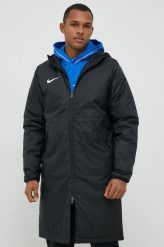 Nike kurtka męska kolor czarny przejściowa. Czarne kurtki Nike, m, bez wzorów, z kapturem. W wyprzedaży za 449.99 zł.