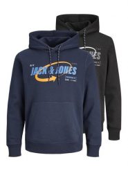 Jack&Jones Komplet 2 bluz 12254142 Czarny Standard Fit. Czarne bluzy Jack&Jones, l, bez wzorów, z syntetyku, bez kaptura. Za 169.99 zł.