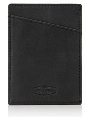 SPARWELL Skórzany portfel "Nixon" w kolorze czarnym - 8 x 11 x 0,50 cm rozmiar: onesize. Czarne portfele SPARWELL, bez wzorów, z materiału. Za 34.99 zł.