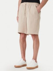 Guess Szorty sportowe F6GD01 WN202 Beżowy Regular Fit. Brązowe krótkie spodenki sportowe Guess, m, z aplikacjami, z syntetyku. Za 319.99 zł.