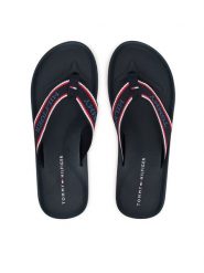 Tommy Hilfiger Japonki Comfort Hilfiger Beach Sandal FM0FM05510 Granatowy. Niebieskie japonki Tommy Hilfiger, bez wzorów, z materiału. Za 199.99 zł.