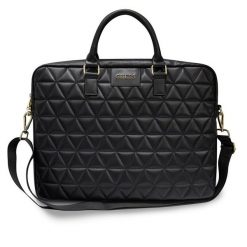 Torba Guess Quilted 15'' czarna. Czarne torby na laptopa Guess, pikowane. Za 279.00 zł.