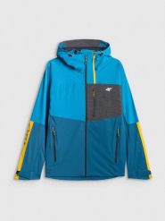 4F Kurtka softshell wiatroodporna membrana 10000 męska - niebieska 3XL. Niebieskie kurtki 4F, l, bez wzorów, z materiału, bez kaptura. Za 699.99 zł.