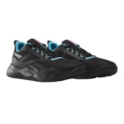 Męskie Buty Sportowe NFX. Czarne buty turystyczne Reebok, bez wzorów, z gumy, bez zapięcia, trekkingowe. Za 209.00 zł.