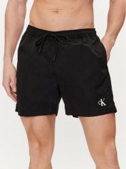 Calvin Klein Swimwear Szorty kąpielowe KM0KM00980 Czarny Regular Fit. Czarne kąpielówki Calvin Klein Swimwear, m, bez wzorów, z syntetyku. Za 329.99 zł.