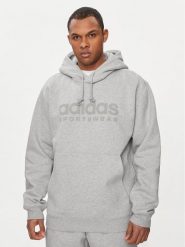 Adidas Bluza All Szn Fleece Graphic IW1205 Szary Loose Fit. Szare bluzy Adidas, m, bez wzorów, z bawełny, bez kaptura. Za 299.99 zł.