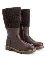 TRAVELIN' Skórzane kozaki "Lagen" w kolorze brązowym rozmiar: 41. Brązowe kozaki Travelin', bez wzorów, z materiału, bez obcasa, na płaskiej podeszwie, bez zapięcia. Za 502.76 zł.