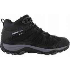 Buty trekkingowe dla mężczyzn Merrell ALVERSTONE 2 MID GTX. Czarne buty turystyczne Merrell, bez wzorów, bez zapięcia. Za 579.99 zł.
