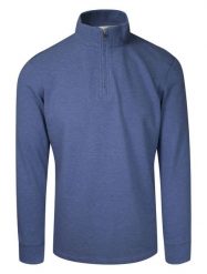 Koszulka Niebieska, Długi Rękaw, Męska, Longsleeve z Wysoką Stójką i Zamkiem -CHIAO. Niebieskie bluzki z długim rękawem Chiao, l, bez wzorów, z bawełny, bez kołnierzyka, bez ramiączek. Za 75.00 zł.